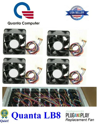 4 Pack *Quiet* Replacement fans for Quanta LB8 Switch - Image 1 of 4