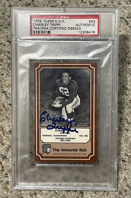 1975 Fleer HOF Charley Trippi Signed Auto Autograph PSA DNA