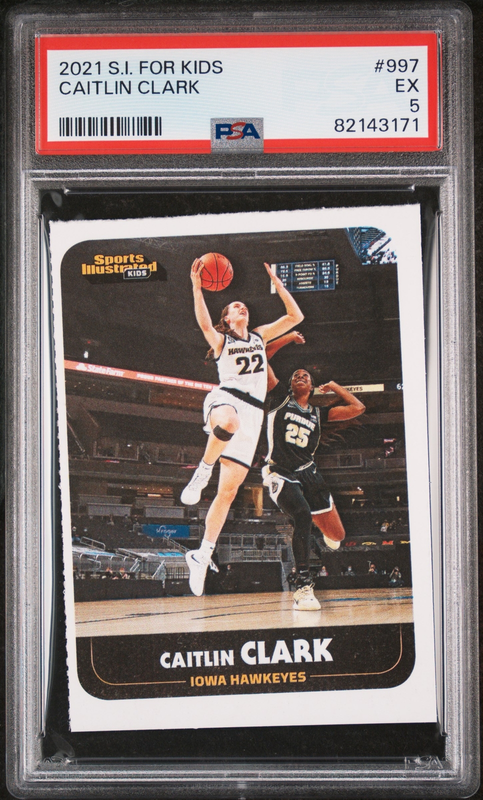 $ PSA 5 EX Caitlin Clark 2021 S.I. for Kids #997 Rookie Card Iowa Hawkeyes SI