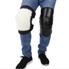 Sheepskin Wool Thermal Knee Joints Warmers Flexible PU Winter Pad Protector Safe