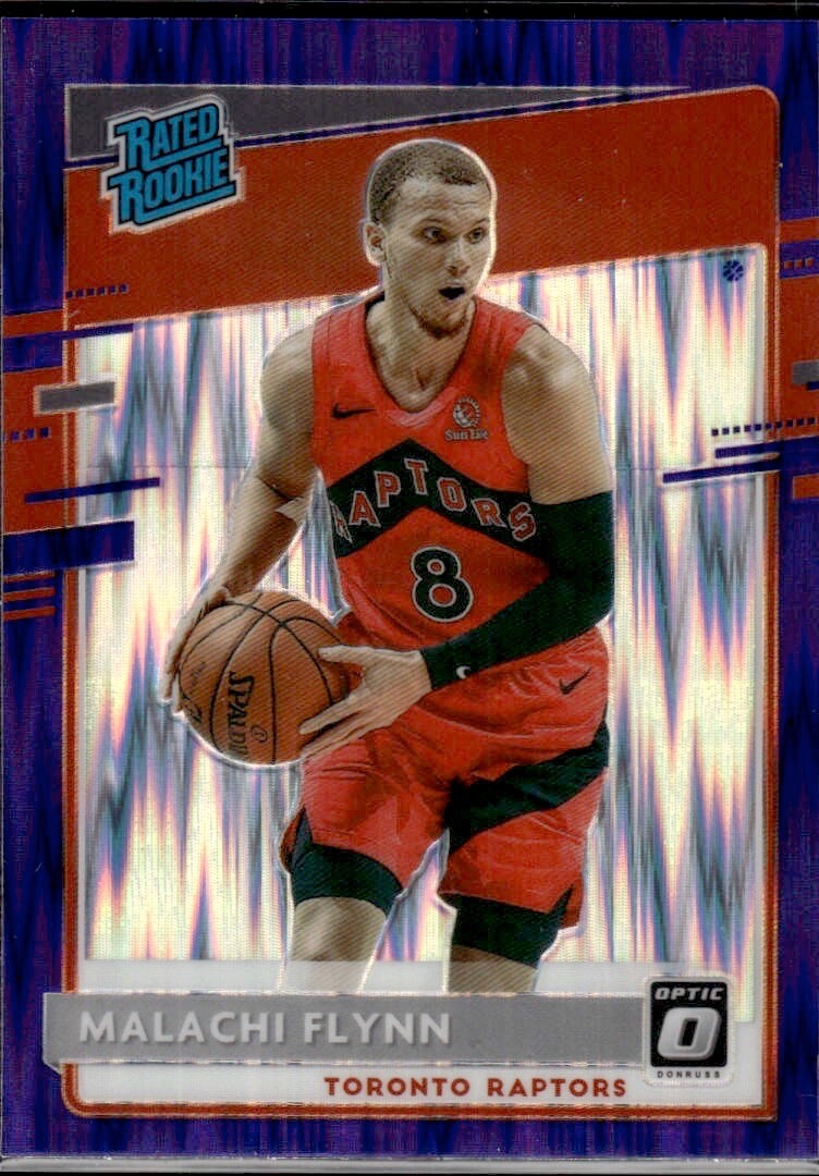 2020-21 Donruss Optic #179 Malachi Flynn Rookie Purple Shock Toronto Raptors
