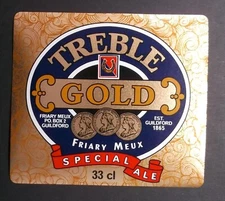 New Beer label Friary Meux Treble Gold Special Ale Guildford BL049