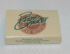The Prime Quarter Steak House Wisconsin Matchbox