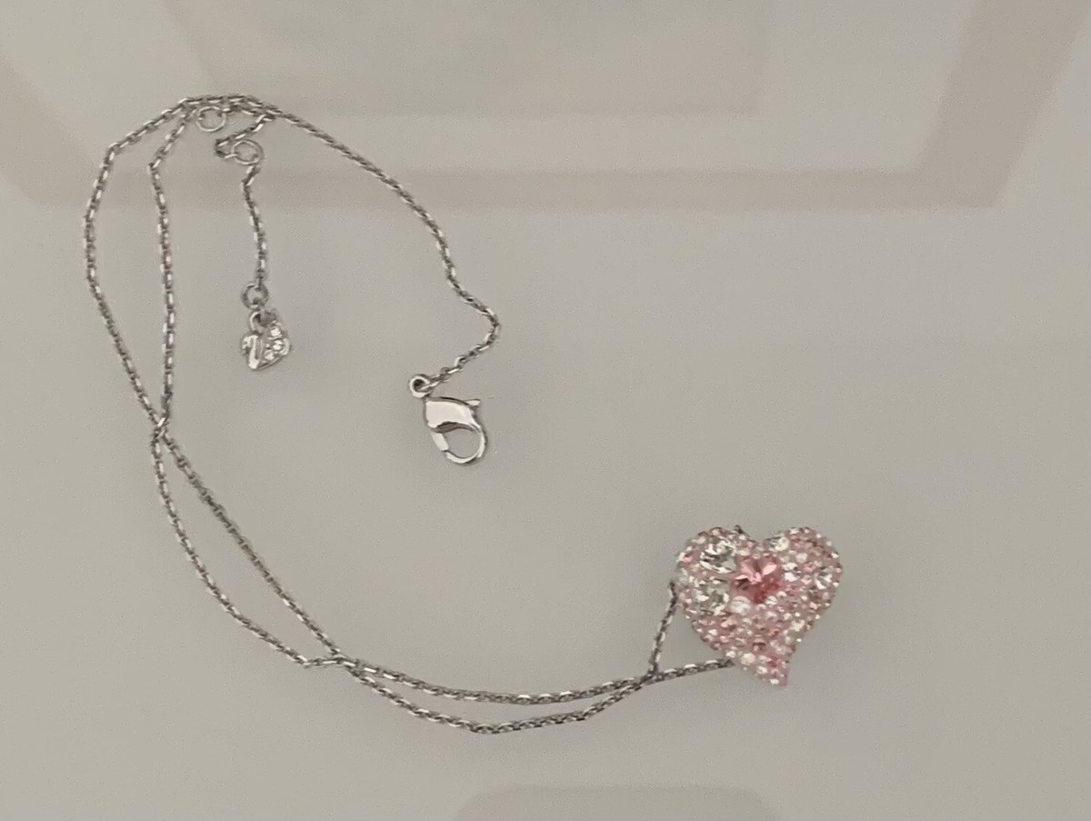 Swarovski Pink Crystal Alana Heart 1062588 Pendant Necklace