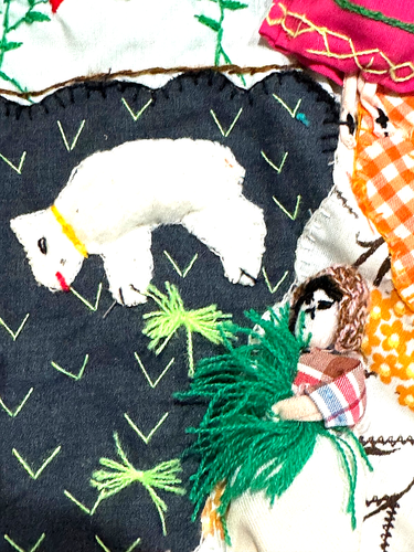 GORGEOUS, HAND MADE Peruvian 1970's Folk Art Quilted Arpilleras - Colorful, MINT - Picture 19 of 21