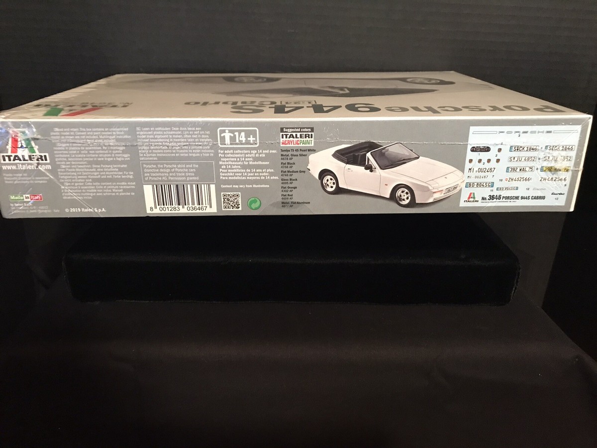 ITALERI 3646 PORSCHE 944S CABRIO MODEL KIT-NIB-1:24 SCALE | eBay
