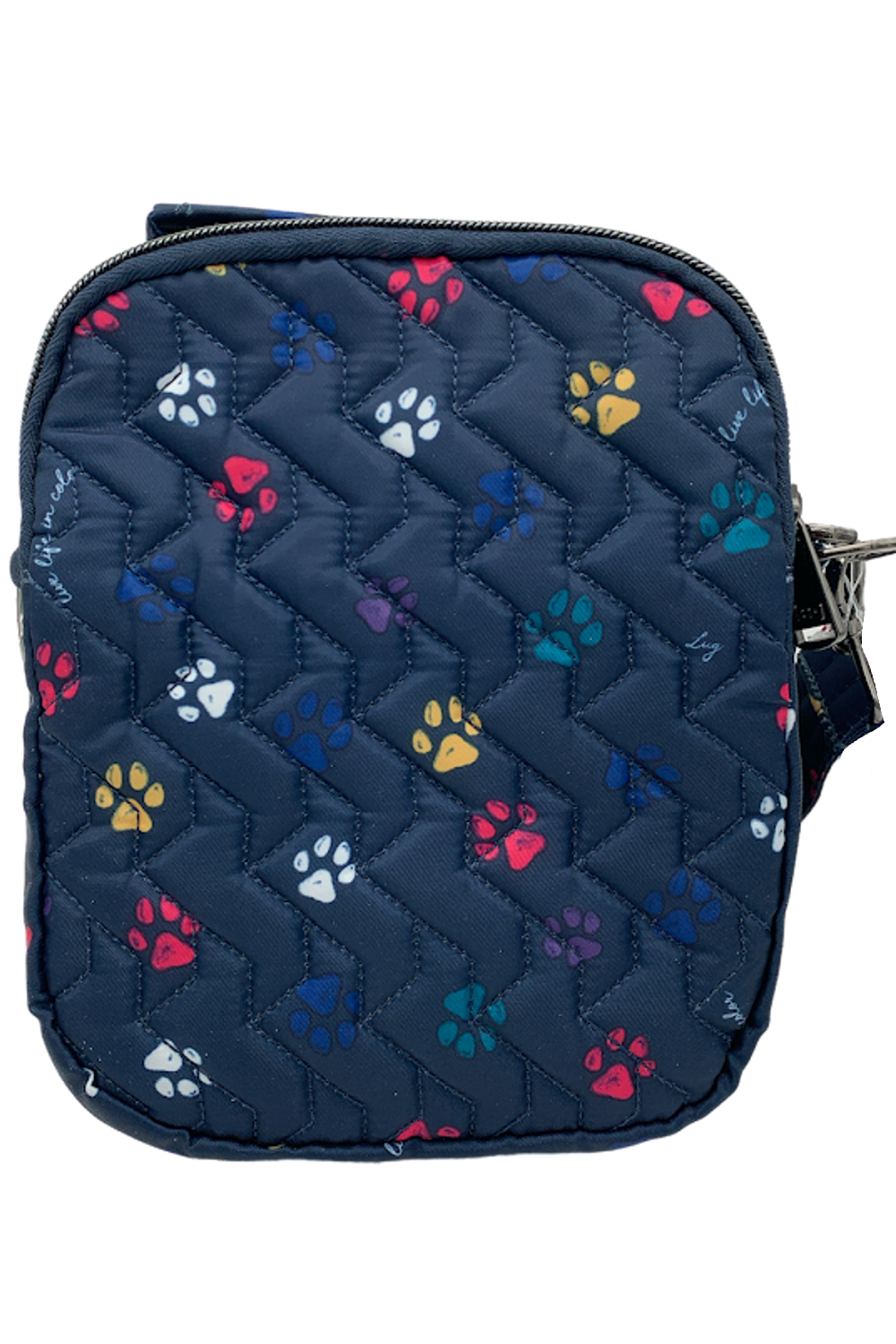 Lug RFID Crossbody with Charm Bar Skeeter Paws Navy eBay