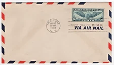 1939 FDC 30c Yankee Clipper Airmail (Scott C24) Envelope Border Error