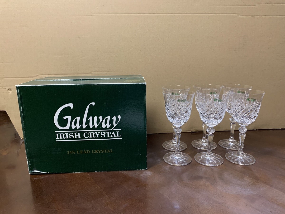 Galway Irish Crystal GAL17 Wine Glasses w/Box *READ* | eBay