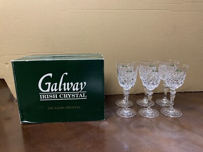 Galway Irish Crystal GAL17 Wine Glasses w/Box *READ* | eBay