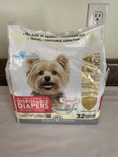 Paw Inspired XS Ultra Protection Super Absorbent Disposable 16 Diapers For Dogs
