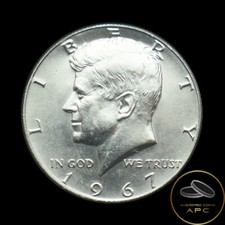 1967 Kennedy Half Dollar CH BU Silver 