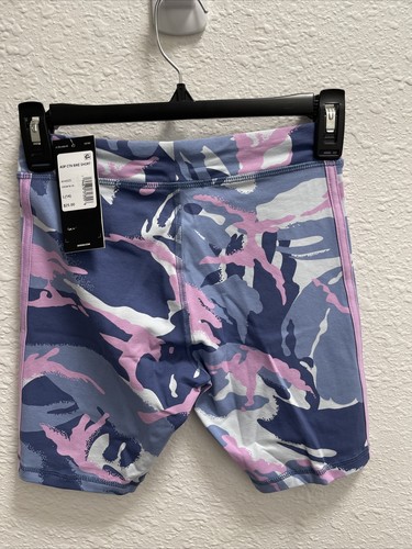 Adidas Girl’s AOP Purple Bike Shorts. Size L (14). Free Shipping - Picture 3 of 4