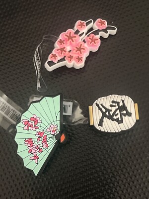 3pc Lantern, Fan, Cherry blossom original jibbitz for crocs
