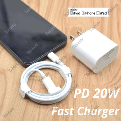 USB-C Cord PD 20W Fast Charger Power Adapter Block For iPhone 14 13 12 11 Pro X