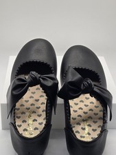 Dream Pairs Girls Black Bow Ballet Shoes Size 1 Very Gently Used