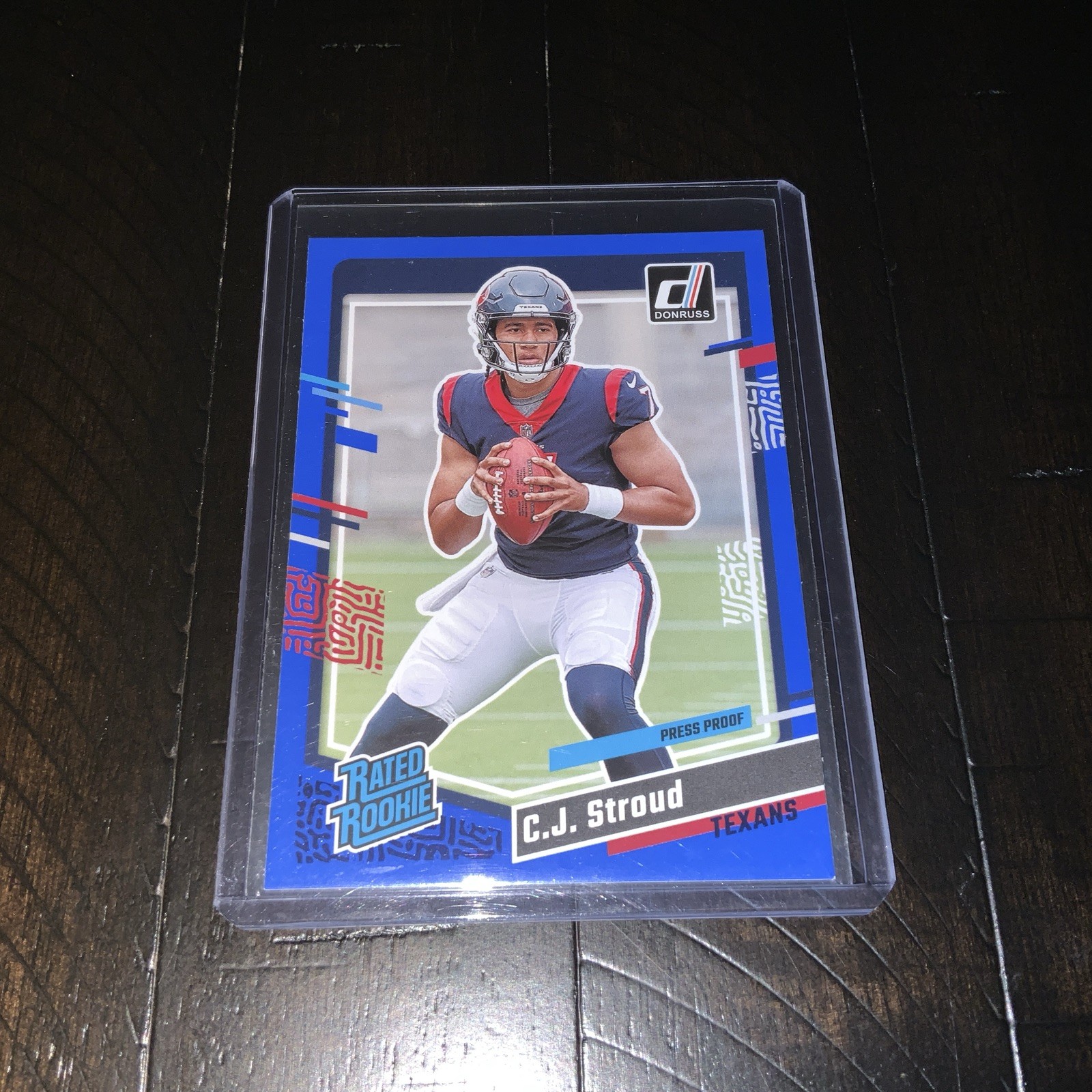 2023 Panini Donruss Football Rc C.J. Stroud Blue Press Proof