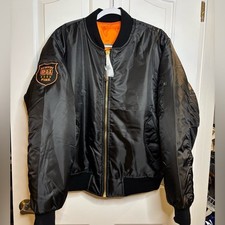 NWT ROTHCO Men's Flyers Jacket LoneStar 911 Crew Jacket Black Bomber Jacket XL