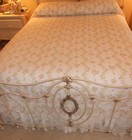 ****SEERSUCKER FLORAL BEDSPREAD/COVERLET COOL COTTON 105 X 100 on QUEEN BED**** — photo 3