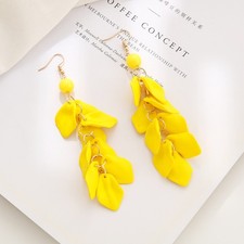Retro Long Tassel Earrings Solid Color Eardrop  Women