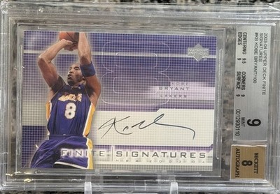2003 Kobe Bryant Upper Deck Finite Signatures BGS 9 ON CARD /100 RARE BLACK AUTO