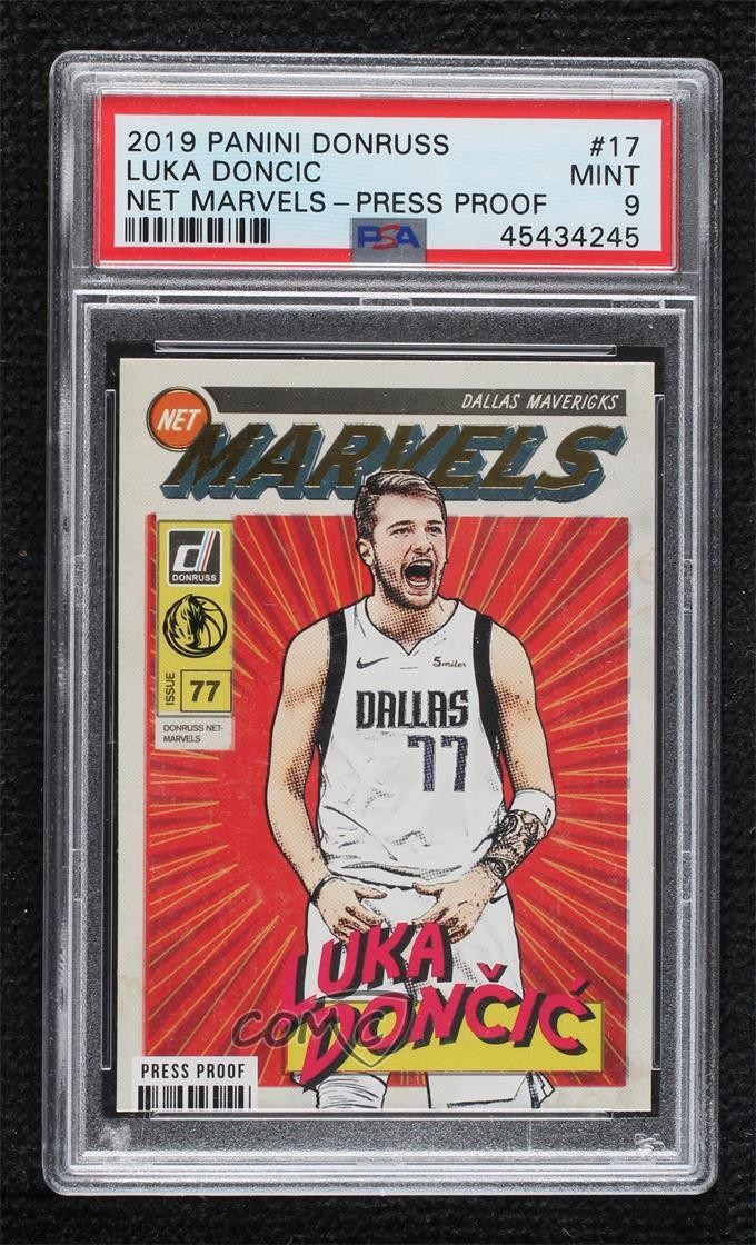 2019-20 Panini Donruss Net Marvels Press Proof Luka Doncic #17 PSA 9 MINT uk2
