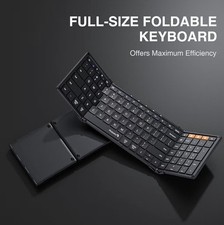 ProtoArc XK01 Wireless Keyboard Bluetooth Full Size Travel Portable Folding