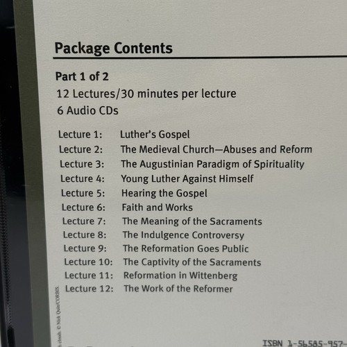 Luther: Gospel, Law, and Reformation Part 1 & 2 CDs & Guidebooks, Great Courses - Foto 5 di 12