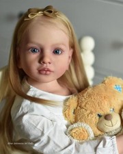 40" Realistic Lovely Reborn Doll Kit Toddler Girl Rooted Hair Colectible DIY Toy