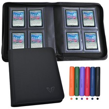 Toploader Binder 4 Pocket,Holds 128 Top Loaders,Top Loader Binder 4 Pocket for 3