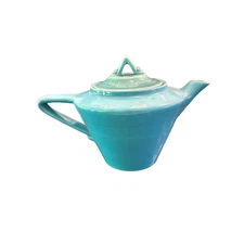 Homer Laughlin Co. 1950's Harlequin Turquoise Tea Pot.