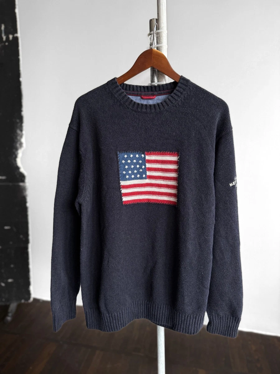 Sweat à Capuche Googan Squad Homme - Bleu, Drapeau Américain, Manches Longues - Taille S