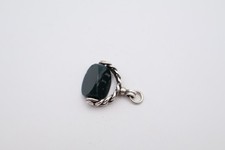 Antique Sterling Silver Watch Spinning Fob circa 1900