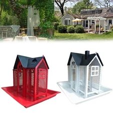 Sturdy Metal Bird Feeder with Large Capacity for Garden and Patio Decor