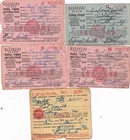1949-1952 (5) Missouri MO Oklahoma OK Resident Hunting & Fishing License