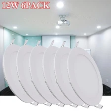 6Pack 6Inch LED Ceiling Lights Ultra-Thin Recessed Retrofits Kit 6000K Daylight