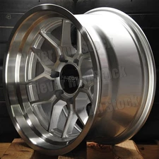 FALCON TX1 APOLLO 6x139.7 6x5.5 17x9 -38 MACHINE SILVER 12 SPOKES TRUCK 4 WHEELS