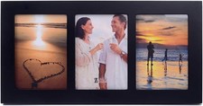 4x6 3-Opening Collage Picture Frame with - 3 Opening, Black