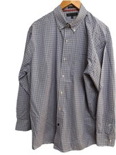 Tommy Hilfiger Dress Shirt men XL 17 1/2 34-35 Long Sleeve Button Down Blue