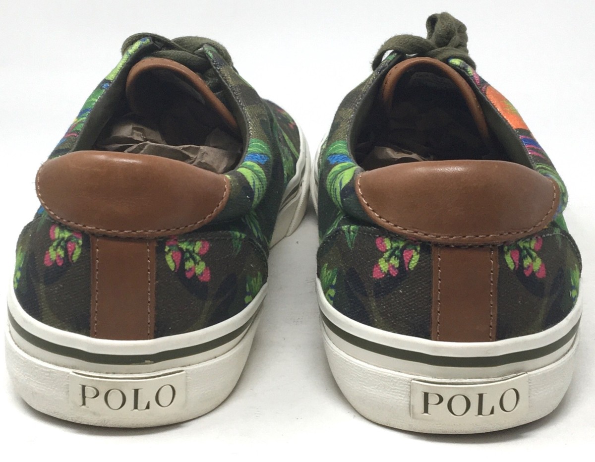 Polo Ralph Lauren‎ Thorton III Shoes Mens Size 8.5 Floral Camo Canvas Lace Up 89 Camo Polo Ralph Lauren Train Sneakers Polo Ralph Lauren  main image 4