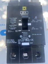 Square D EDB34020 Bolt-On Circuit Breaker 3P 480v/277v 20Amp New Open Box