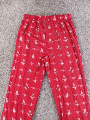 NBA UNK Sleepwear Small 28/30 Mens Pajama Pants Red Houston Rockets Polyester - Picture 12 of 13