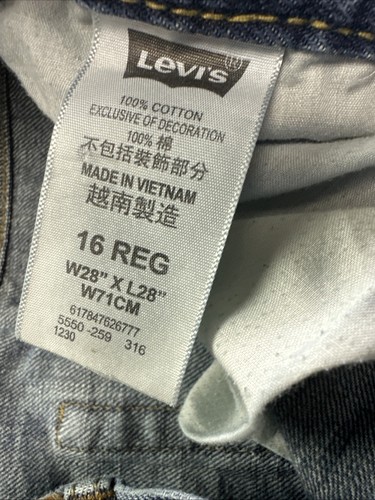 Y2K Levi's Jeans Youth Measured 28x26* 550 Relaxed Blue Faded Denim Tag 16 Reg - Picture 4 of 8