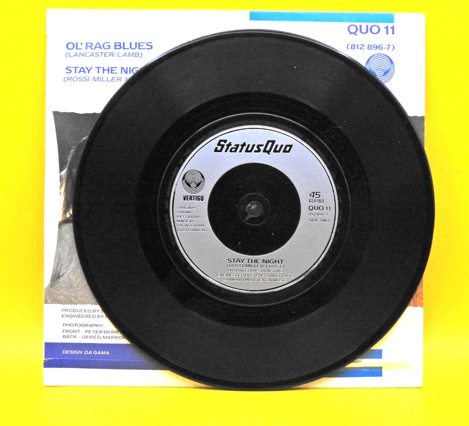 Status Quo - Ol' Rag Blues 1983 UK 7" Vinyl Single QUO11 VG+/EX - Image 4 of 4
