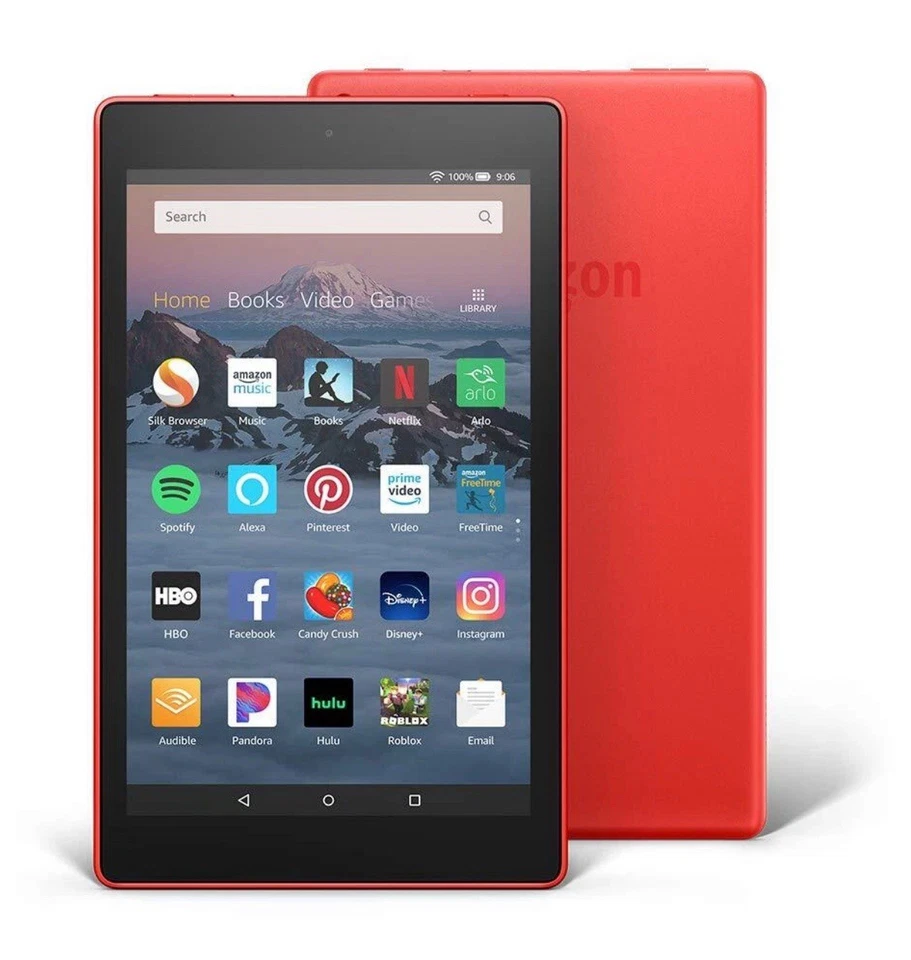 Amazon Fire HD 8 (8th Gen) Tablet, 16GB, 8" IPS, Red, Fire OS, Ads, microSD Slot - Image 3 of 4