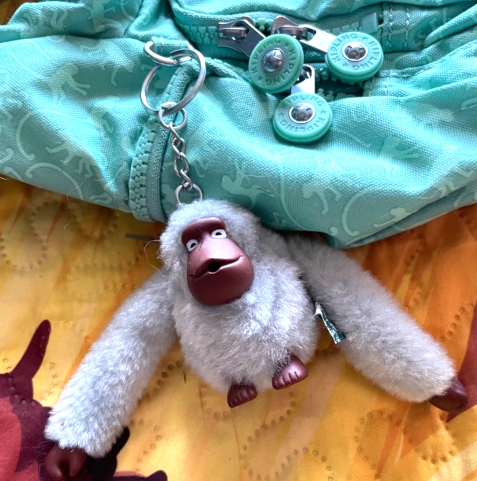 wunderschöne seltene Tasche, Kipling, Europa New, all over Druck mit Affen, IAN - Bild 3 von 4