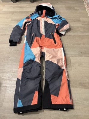 Reima Tech Snow Suit Girl's 122 Pink One Piece 7 US Hooded Winter Coveralls*