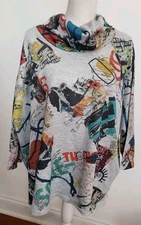 INOAH BLOUSE SIZE LARGE FUN FASHION DESIGNER 