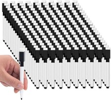 200 Pcs Black Magnetic Dry Erase Markers with Eraser Cap, White Board Mini Dry