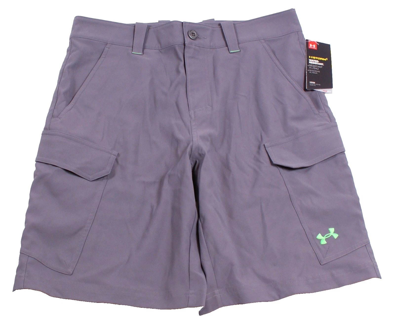 Under Armour Men's 32 Gray 10 Inch Inseam Cargo Shorts UA Storm Wicking